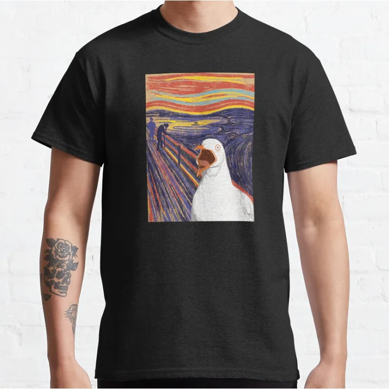 The scream (of the seagull) Funny honk goose meme humor Graphic T Shirts for men large size Adult S-6XL tops
The scream (of the seagull) Funny honk goose meme humor Graphic T Shirts for men large size Adult S-6XL tops