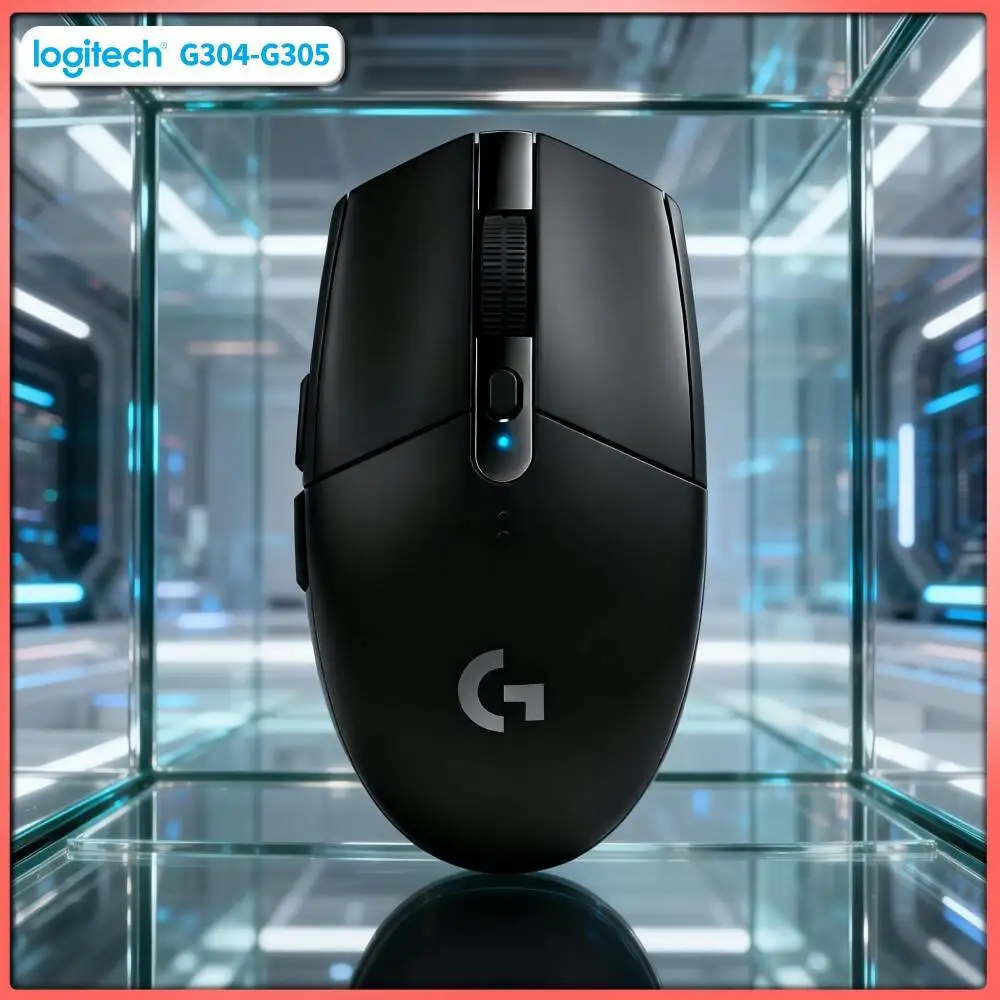 Logitech G304 Wireless Mouse LIGHTSPEED Tech 12000 DPI HERO Sensor 1ms Response 9-Month Battery Smooth Gliding Feet Gamers