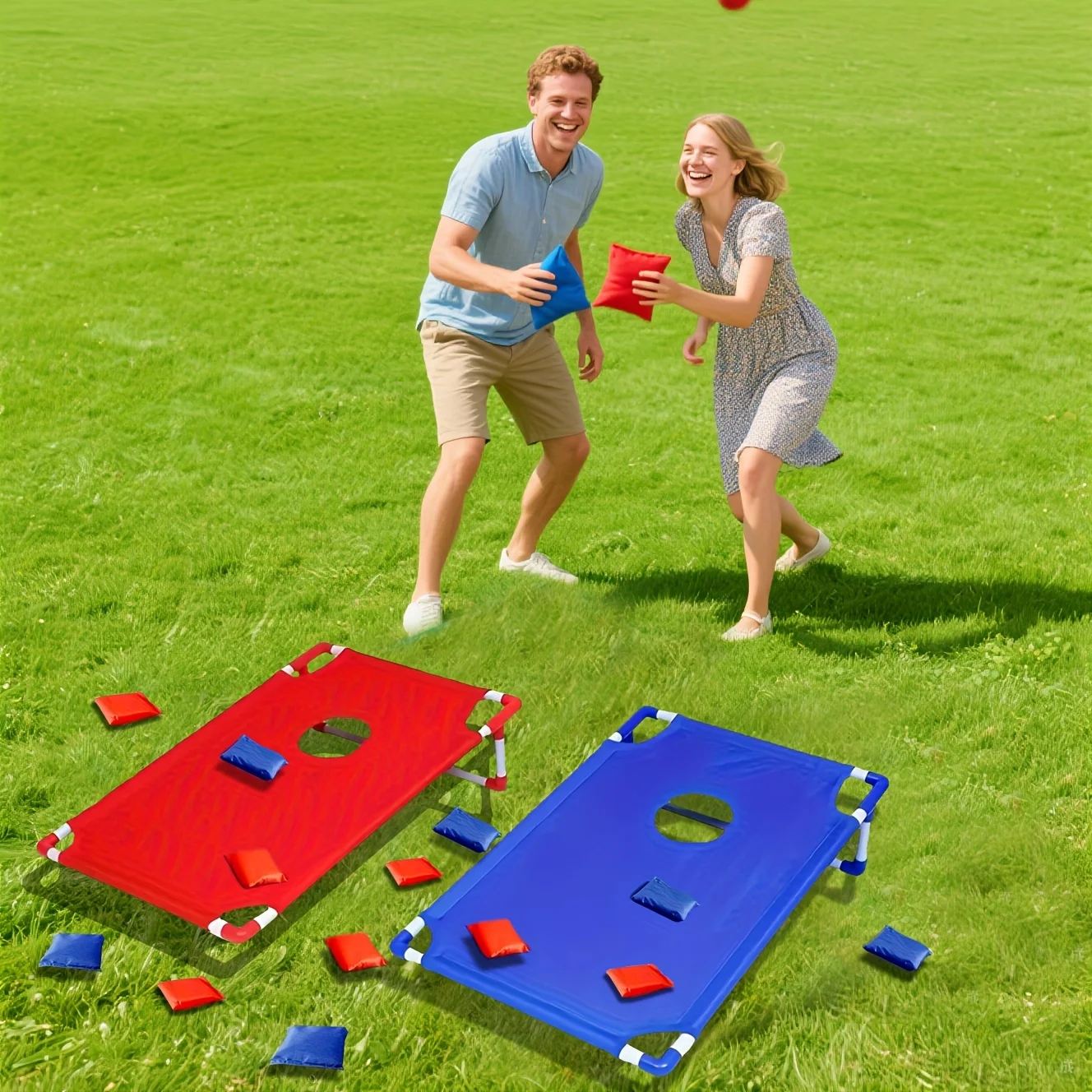 Набор красных/синих портативных игр Cornhole, складной и прочный, летняя пляжная игра-погремушка, подходит для вечеринок, кемпинга, пляжа и развлечений на заднем дворе - идеально подходит для Рождества, Пасхи, Дня Благодарения и выпускного сезона
Набор красных/синих портативных игр Cornhole, складной и прочный, летняя пляжная игра-погремушка, подходит для вечеринок, кемпинга, пляжа и развлечений на заднем дворе - идеально подходит для Рождества, Пасхи, Дня Благодарения и выпускного сезона