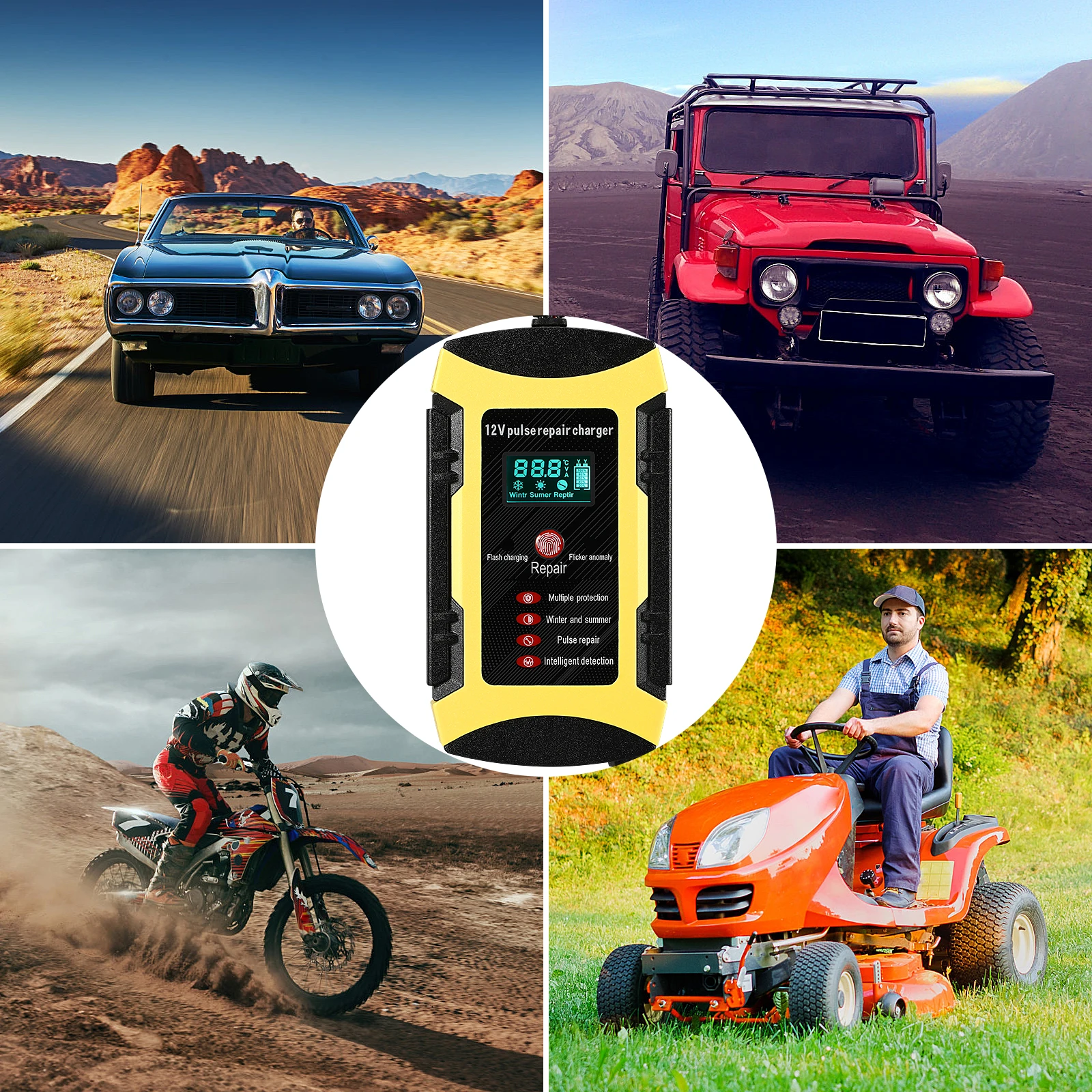 12V6A Car Digital Display Automatic Temperature Detection Overcharge Protection Motorcycle SUV Boat ATV
12V6A Car Digital Display Automatic Temperature Detection Overcharge Protection Motorcycle SUV Boat ATV
