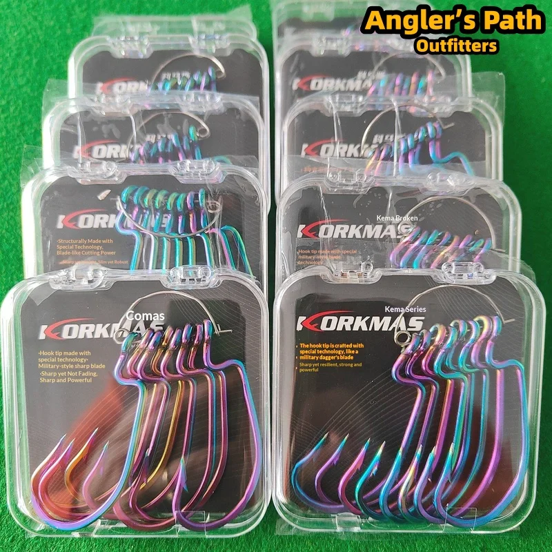 KORKMAS 10X Reinforced Thickened Crank Hook Extra Strong Fishing Hook For Soft Lure Big Game Saltwater Freshwater Fishing
KORKMAS 10X Reinforced Thickened Crank Hook Extra Strong Fishing Hook For Soft Lure Big Game Saltwater Freshwater Fishing