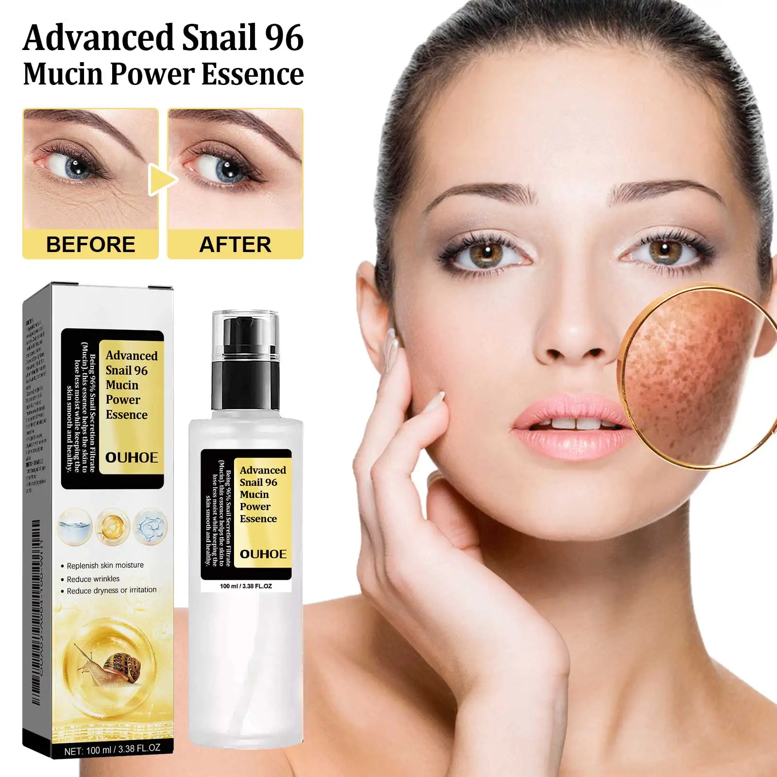 Snail Mucin & Collagen Essence - Intense Hydration, Skin Barrier Repair & Elasticity Boosting Serum
Snail Mucin & Collagen Essence - Intense Hydration, Skin Barrier Repair & Elasticity Boosting Serum