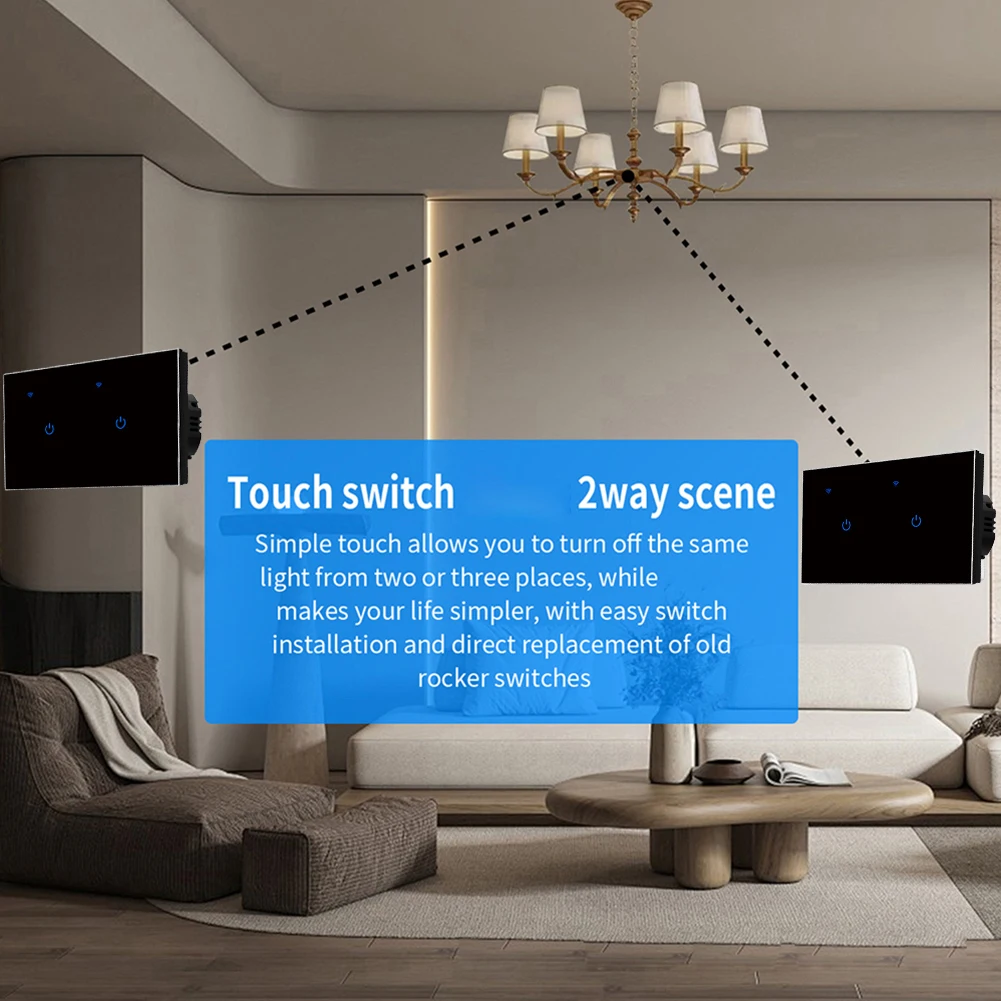 Home Automation Touch Control Switch Energy-saving Tempered Glass Panel PC Plastic UL94V0 Shell Remote Control Function
Home Automation Touch Control Switch Energy-saving Tempered Glass Panel PC Plastic UL94V0 Shell Remote Control Function