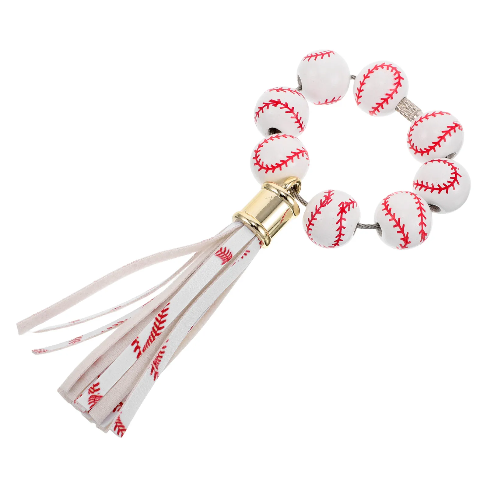 Baseball Beaded Keychain Wooden Bracelet Pendant Creative Design Couple Decor Car Key Bag Charm Sports Souvenir
Baseball Beaded Keychain Wooden Bracelet Pendant Creative Design Couple Decor Car Key Bag Charm Sports Souvenir