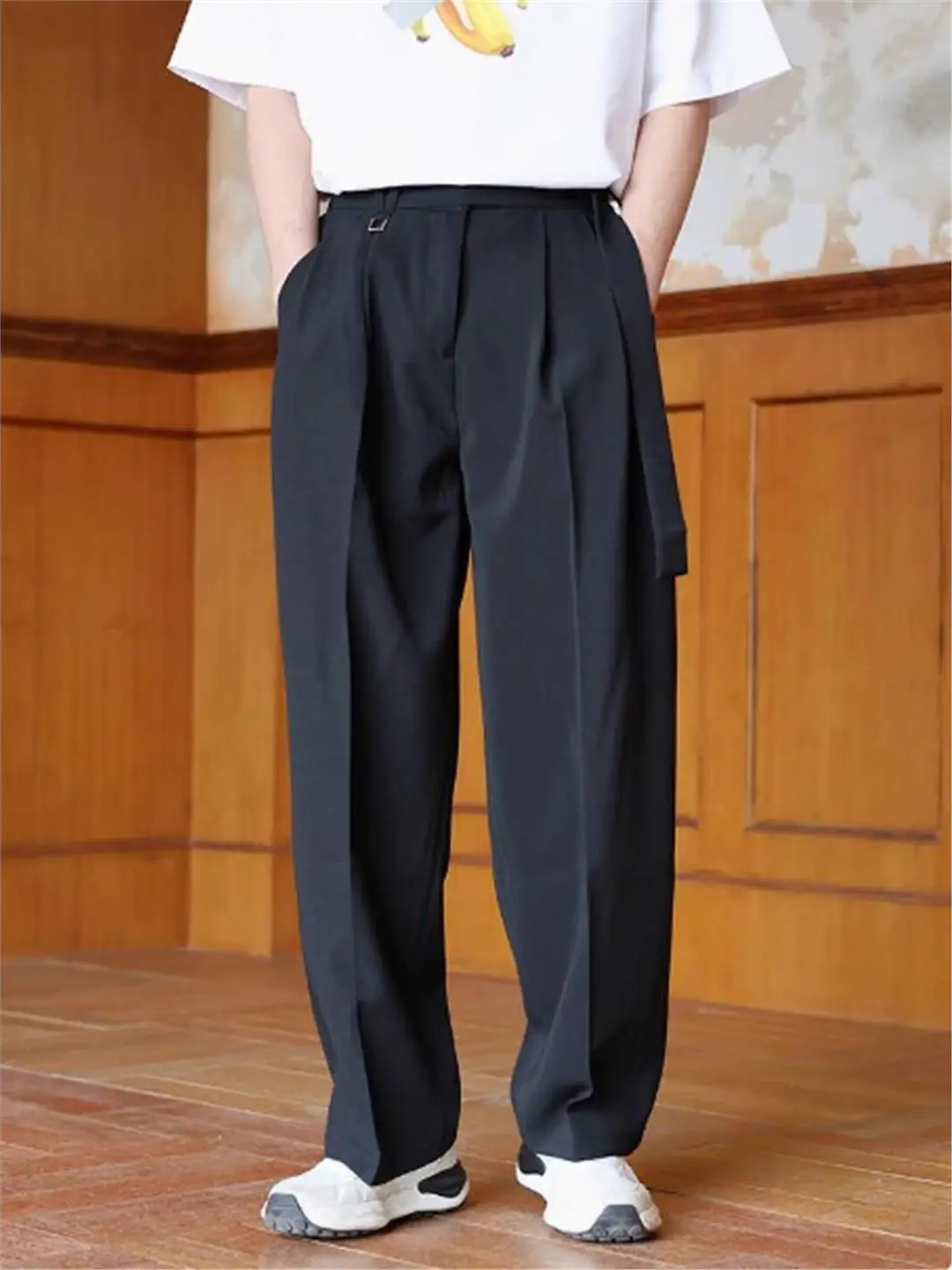 Свободные повседневные мужские прямые брюки с Sa, японский пояс с поясом, длинные брюки из смеси хлопка, молодежная мода
Свободные повседневные мужские прямые брюки с Sa, японский пояс с поясом, длинные брюки из смеси хлопка, молодежная мода