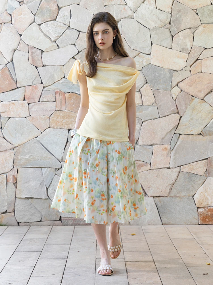 Miorastudio Retro Floral Print Half Skirt A-Line Pleated Orange Color Fashionable Midi Skirt Women's Premium Commute Style
Miorastudio Retro Floral Print Half Skirt A-Line Pleated Orange Color Fashionable Midi Skirt Women's Premium Commute Style