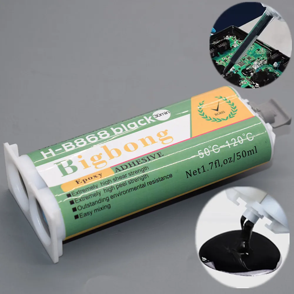 Black AB Glues 50ml 1:1 Epoxy Resin Caulk Glue High Temperature Strong Adhesives for 50ml 1:1 Glue Gun Manual Caulking Guns Tool
Black AB Glues 50ml 1:1 Epoxy Resin Caulk Glue High Temperature Strong Adhesives for 50ml 1:1 Glue Gun Manual Caulking Guns Tool