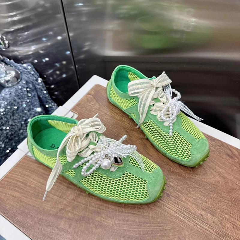 Flats Mesh Women's Sport Shoes Pearl Sneakers Summer 2025 Brand Loafers Casual Breathable Running Shoes Lace Up Zapatillas Mujer
Flats Mesh Women's Sport Shoes Pearl Sneakers Summer 2025 Brand Loafers Casual Breathable Running Shoes Lace Up Zapatillas Mujer