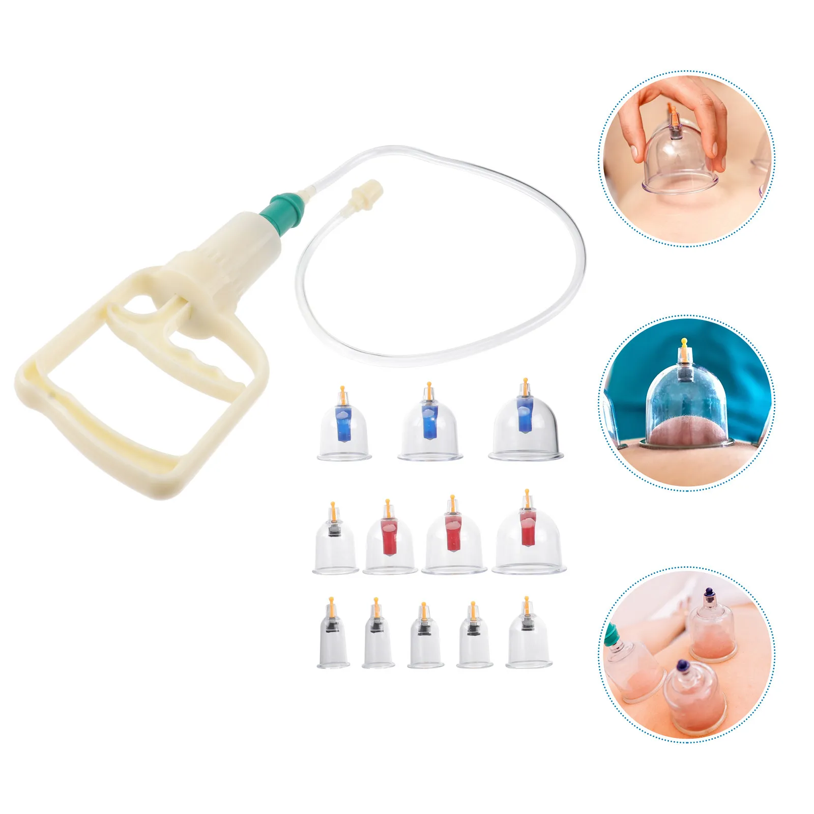 1 set Cupping Therapy Set Adjustable Vacuum Suction Cups Transparent Tank Durable Body Massage Device For Muscle Pain Relief
1 set Cupping Therapy Set Adjustable Vacuum Suction Cups Transparent Tank Durable Body Massage Device For Muscle Pain Relief