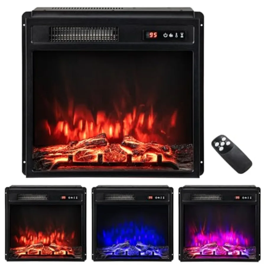 18 Electric Fireplace Insert with Remote Control for Living Room or Bedroom Heating 750W/1500W Dual Heat Settings 9-Hour Timer
18 Electric Fireplace Insert with Remote Control for Living Room or Bedroom Heating 750W/1500W Dual Heat Settings 9-Hour Timer