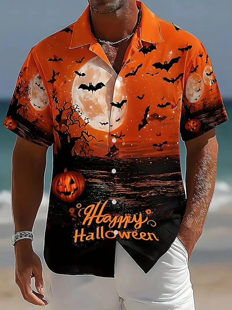 Fashion Men's Halloween Shirt Clothing Pumpkin Graphic 3D Printed Button Down Shirt Plus Size Turn-down Collar Button Up Shirts
Fashion Men's Halloween Shirt Clothing Pumpkin Graphic 3D Printed Button Down Shirt Plus Size Turn-down Collar Button Up Shirts