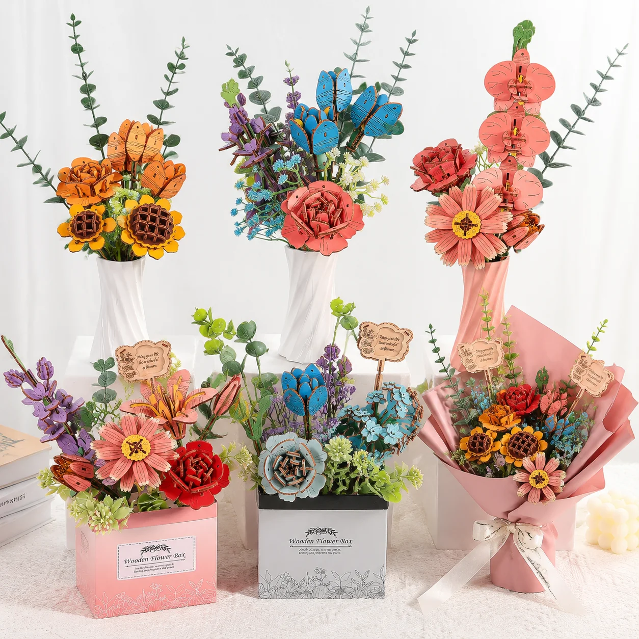 DIY 3D Wooden Flower Bouquet Building Kit, Forever Immortal Wood Flower Puzzle,Multiple Styles
DIY 3D Wooden Flower Bouquet Building Kit, Forever Immortal Wood Flower Puzzle,Multiple Styles