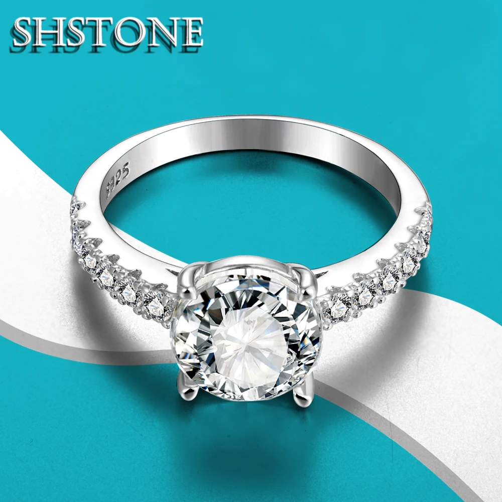 SHSTONE 3ct D Color Moissanite Ring s925 Sterling Sliver Platinum Diamond Rings for Women Wedding Engagement Bands Jewelry Gifts
SHSTONE 3ct D Color Moissanite Ring s925 Sterling Sliver Platinum Diamond Rings for Women Wedding Engagement Bands Jewelry Gifts