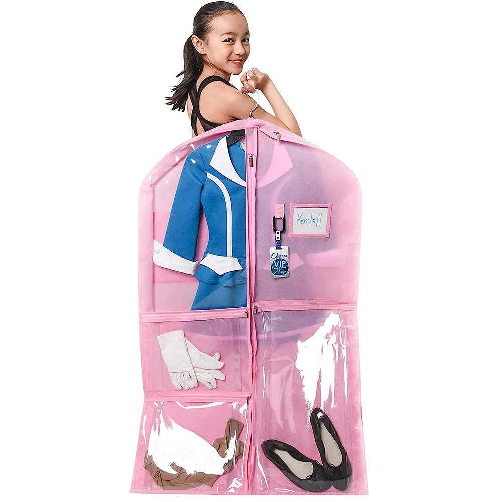 Waterproof Hanging Garment Bag Thickened Oxford Cloth Children's Dance Dress Storage Bag Cover with Gusset And Accessory Pockets
Waterproof Hanging Garment Bag Thickened Oxford Cloth Children's Dance Dress Storage Bag Cover with Gusset And Accessory Pockets