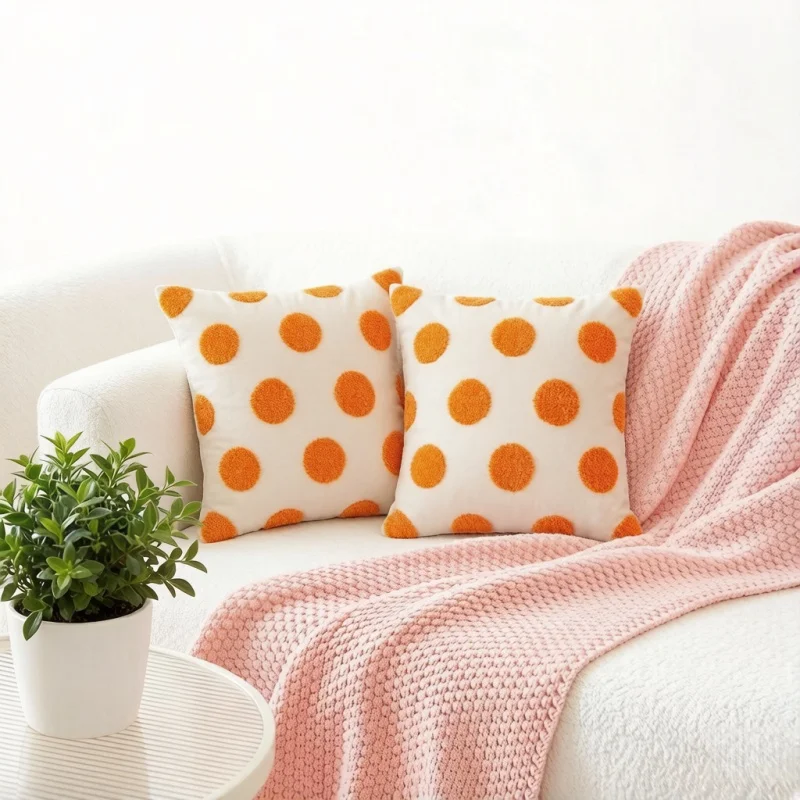 Orange Pillowcase Love Embroidered Pillow Round Spot Pillow 45x45 for Home Sofa Embroidered Cushions Covers Warm Color
Orange Pillowcase Love Embroidered Pillow Round Spot Pillow 45x45 for Home Sofa Embroidered Cushions Covers Warm Color