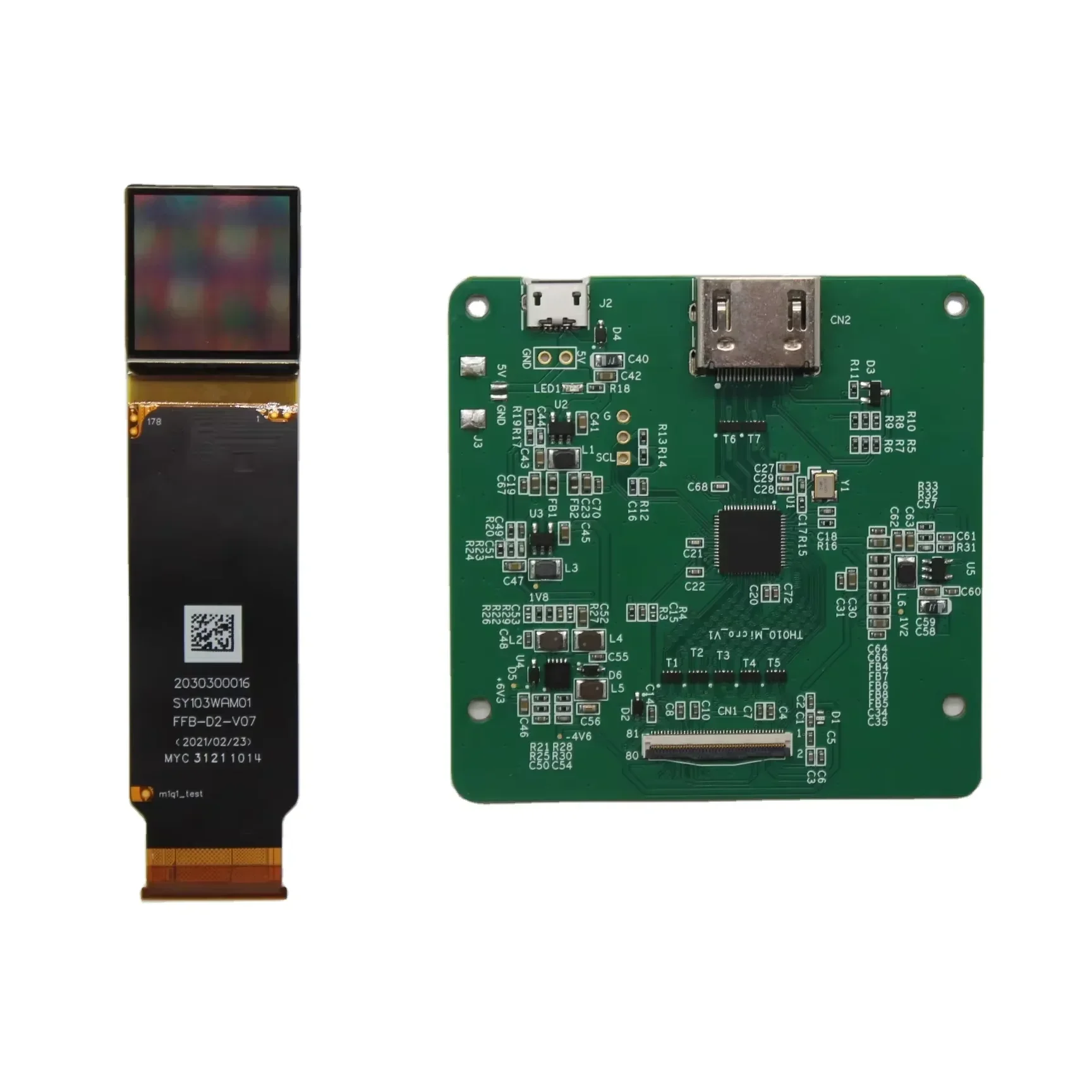 MYT TV103F1HSLS01 1,03-дюймовая Si-OLED панель 2560x2560 с разрешением 2560x2560, читаемая при солнечном свете, интерфейс MIPI, AMOLED с платой драйвера для HMD AR VR
MYT TV103F1HSLS01 1,03-дюймовая Si-OLED панель 2560x2560 с разрешением 2560x2560, читаемая при солнечном свете, интерфейс MIPI, AMOLED с платой драйвера для HMD AR VR
