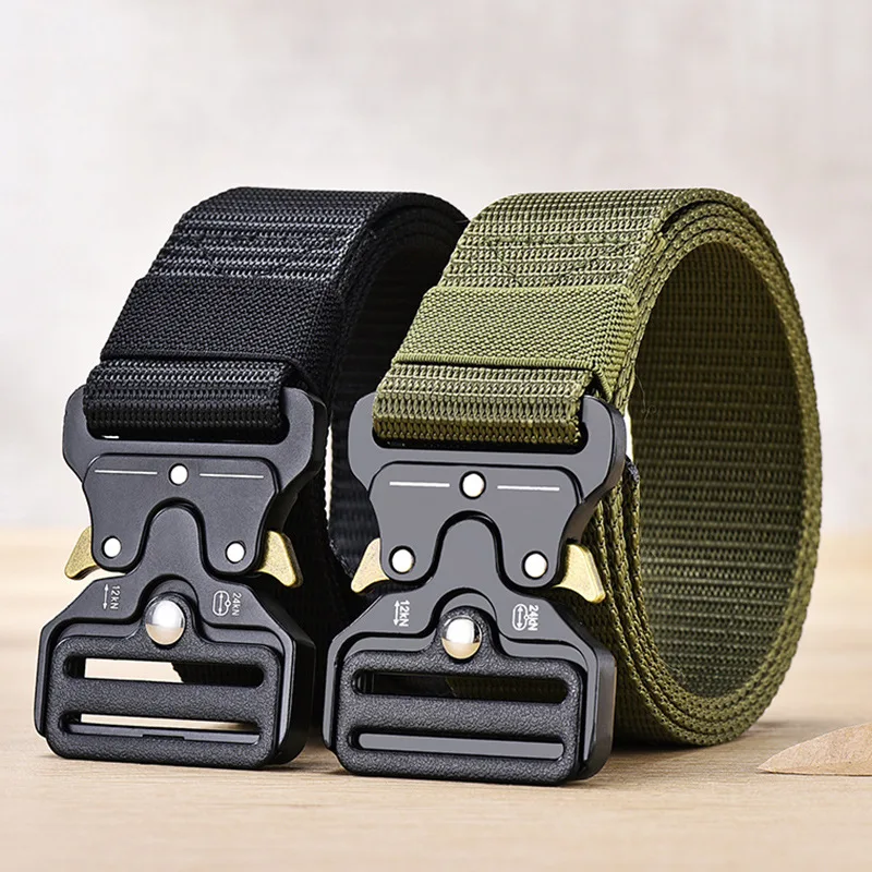125cm Men Belts Military Nylon Adjustable Belt Outdoor Travel Unisex Tactical Waist Belt with Alloy Buckle for Pants
125cm Men Belts Military Nylon Adjustable Belt Outdoor Travel Unisex Tactical Waist Belt with Alloy Buckle for Pants