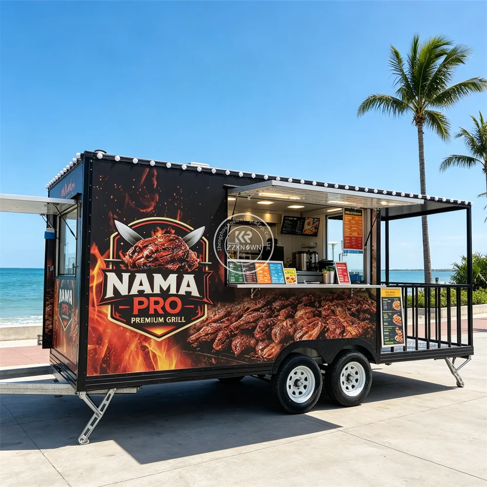 Custom Street Catering Trailer Hot Dog Waffle Taco Concession Trailer Mobile Snack Dessert Food Truck Fully Equipped
Custom Street Catering Trailer Hot Dog Waffle Taco Concession Trailer Mobile Snack Dessert Food Truck Fully Equipped