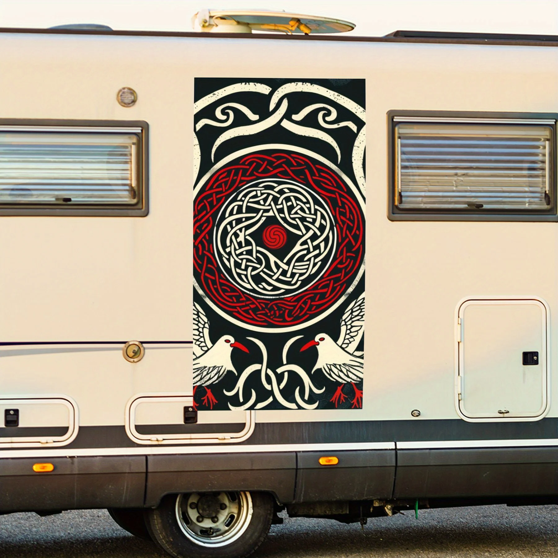 Кельтский узел и красная эмблема, художественная наклейка на автомобиль, виниловая наклейка на сторону дома на моторику, водонепроницаемая самоклеящаяся виниловая наклейка o
Кельтский узел и красная эмблема, художественная наклейка на автомобиль, виниловая наклейка на сторону дома на моторику, водонепроницаемая самоклеящаяся виниловая наклейка o