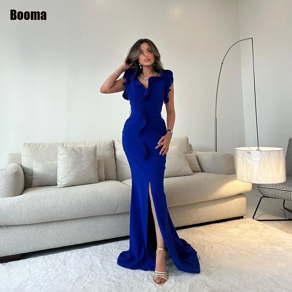 Booma Elegant Blue Mermaid Evening Dresses Sleeveless Split Party Prom Dress Dubai Women Floor Length Formal Evening Gown
Booma Elegant Blue Mermaid Evening Dresses Sleeveless Split Party Prom Dress Dubai Women Floor Length Formal Evening Gown
