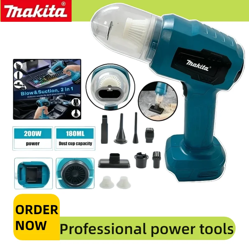 Makita 18V Portable Car Mini Vacuum Cleaner Cordless Rechargeable Handheld Dust Suction Tool For Interior Detail Cleaning
Makita 18V Portable Car Mini Vacuum Cleaner Cordless Rechargeable Handheld Dust Suction Tool For Interior Detail Cleaning