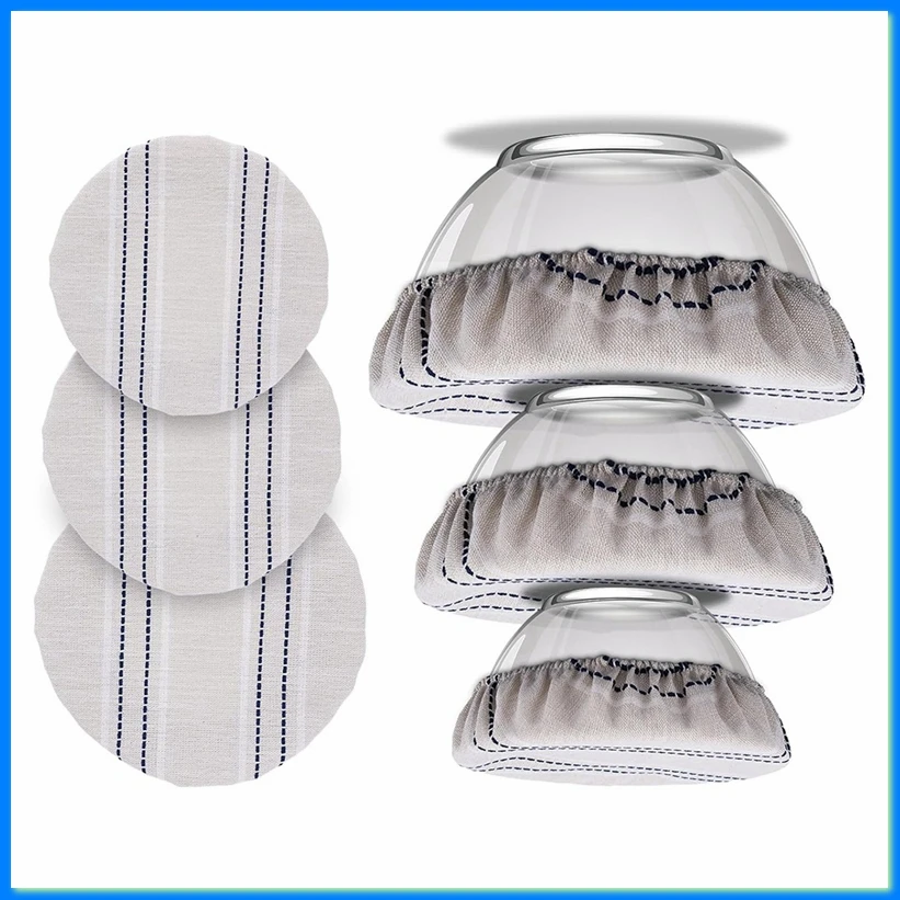 Reusable Bowl Covers for Bread Proofing, 9/10/13 Inches Bread Proofing Cover, 3 Pcs Linen Cotton Food Cover-A57M
Reusable Bowl Covers for Bread Proofing, 9/10/13 Inches Bread Proofing Cover, 3 Pcs Linen Cotton Food Cover-A57M