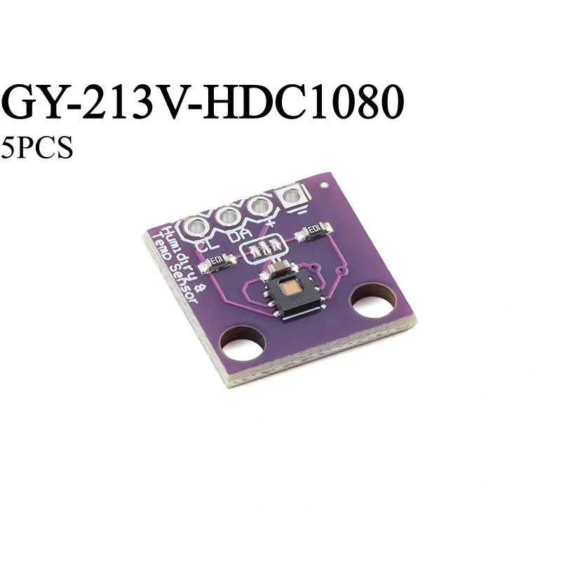 5PCS GY-213V-HDC1080 Low-Power Digital Humidity and Temperature Sensor Module
5PCS GY-213V-HDC1080 Low-Power Digital Humidity and Temperature Sensor Module