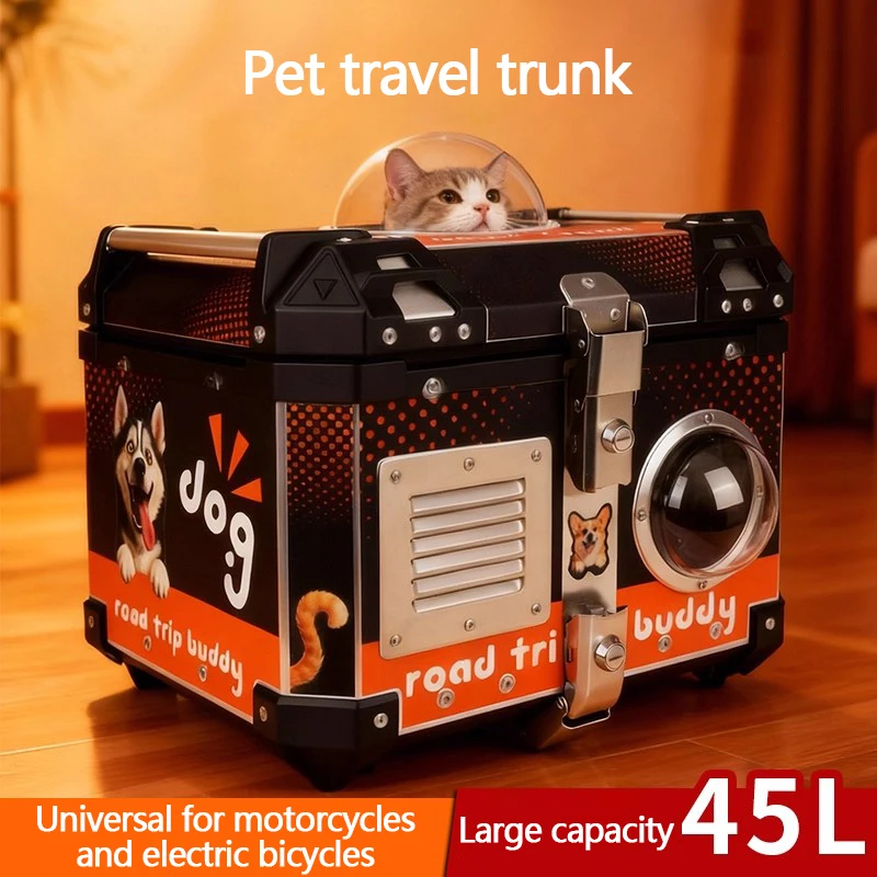 Motorcycle trunk 45L large capacity trunk, scooter, electric bicycle trunk, large universal non-aluminum alloy trunk, pet trunk
Motorcycle trunk 45L large capacity trunk, scooter, electric bicycle trunk, large universal non-aluminum alloy trunk, pet trunk