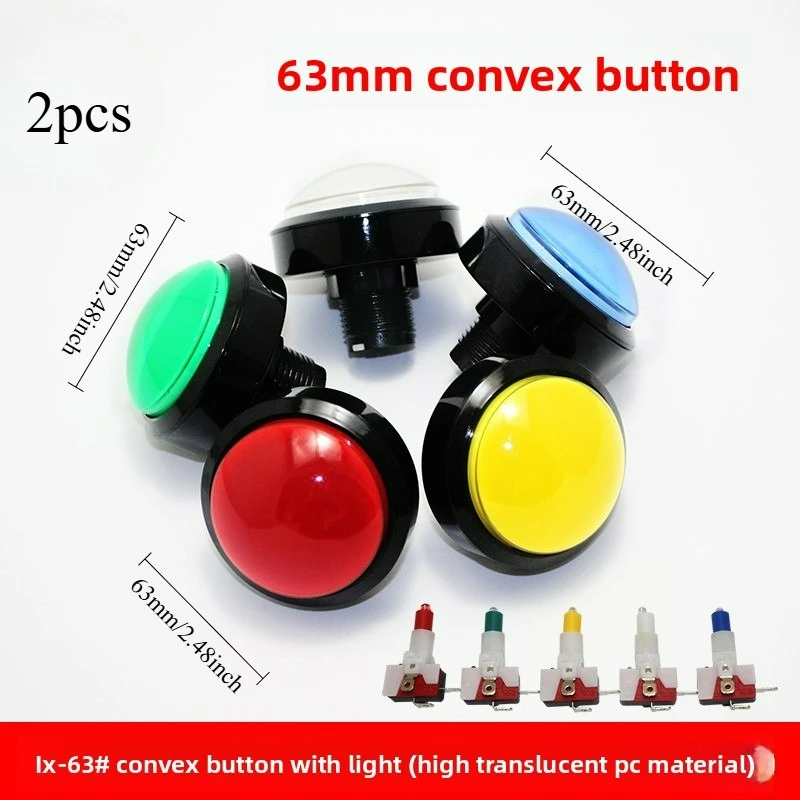 2pcs 60mm Convex Illuminated Arcade Button Self Resetting for Slap Happy Vending Machine
2pcs 60mm Convex Illuminated Arcade Button Self Resetting for Slap Happy Vending Machine