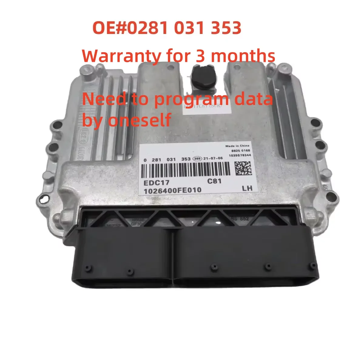  High quality 0281031353 0281 031 353 EDC17 Car Engine Computer ECU Electronic Control Unit For Bosch
High quality 0281031353 0281 031 353 EDC17 Car Engine Computer ECU Electronic Control Unit For Bosch