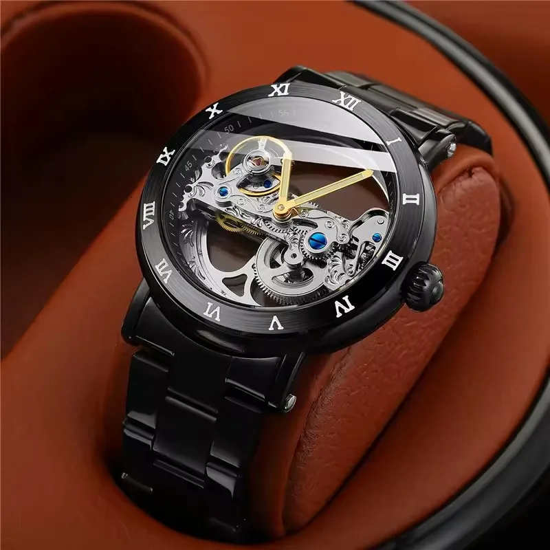 Forsining 208S Fashion Automatic Mechanical Men's Watch Transparent Skeleton Night Light Leisure Men's Business Luxury Watches
Forsining 208S Fashion Automatic Mechanical Men's Watch Transparent Skeleton Night Light Leisure Men's Business Luxury Watches