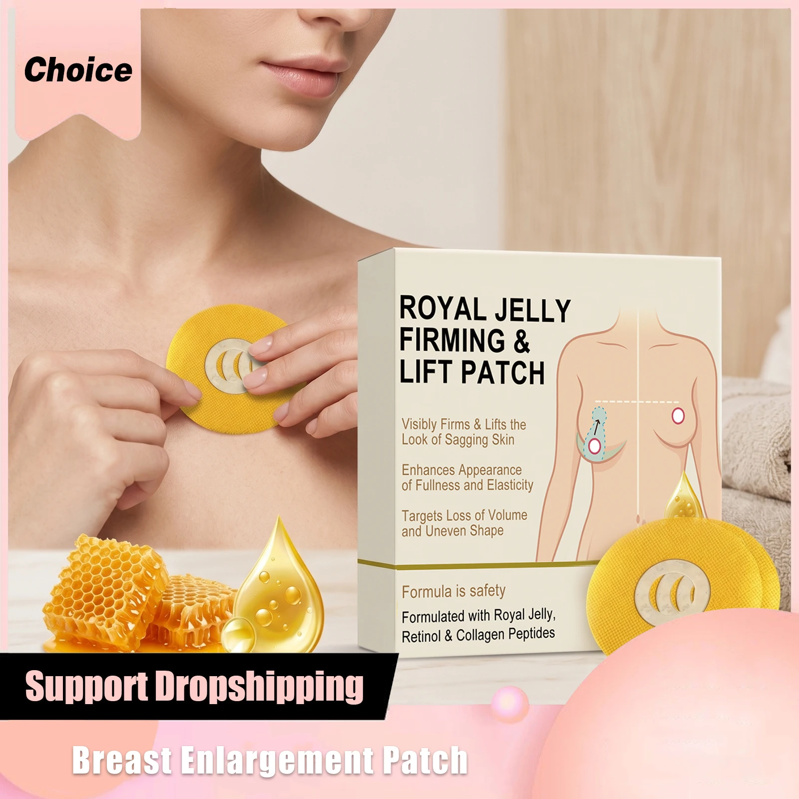 Breast Enlargement Patch Fast Growth Natural Lift Support Plumping Firming Bust Line Sweat-Proof Women Breast Enhancement Patch
Breast Enlargement Patch Fast Growth Natural Lift Support Plumping Firming Bust Line Sweat-Proof Women Breast Enhancement Patch