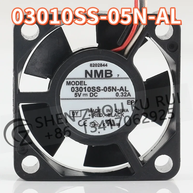 Cooling Fan 30X30X10MM NMB 03010SS-05N-AL 3010 3CM DC5V 0.32A 3-wire Miniature
Cooling Fan 30X30X10MM NMB 03010SS-05N-AL 3010 3CM DC5V 0.32A 3-wire Miniature