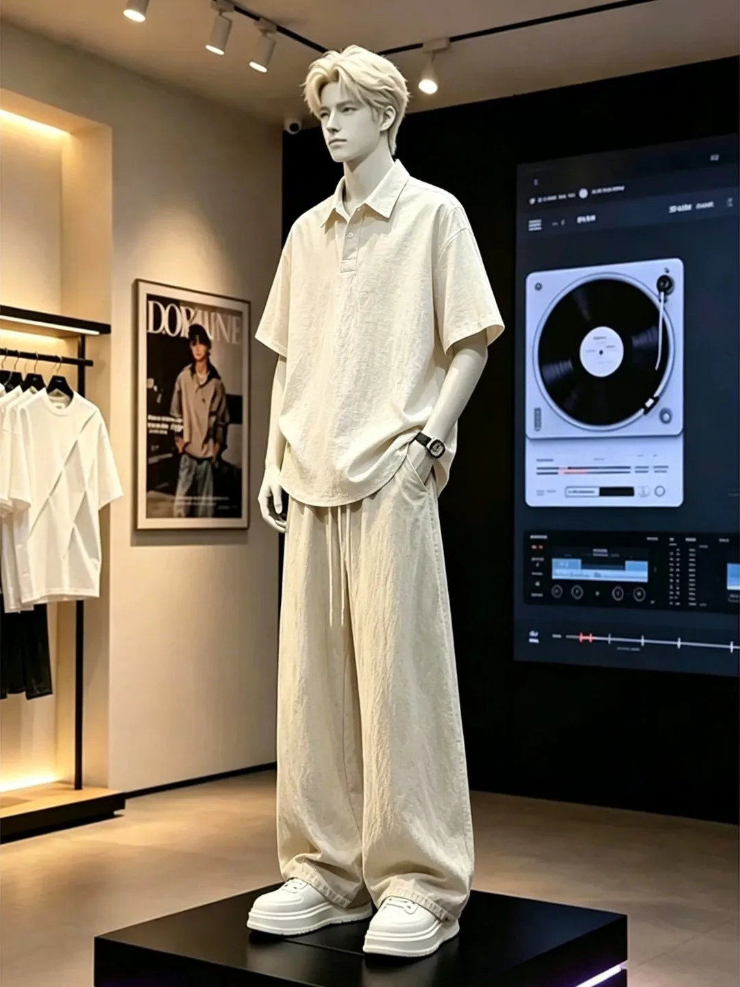 Loose Fit Linen Short Sleeve Shirt And T-Shirt Set for Men Summer Shoulder Width Regular Collar Fashionable Ensemble
Loose Fit Linen Short Sleeve Shirt And T-Shirt Set for Men Summer Shoulder Width Regular Collar Fashionable Ensemble