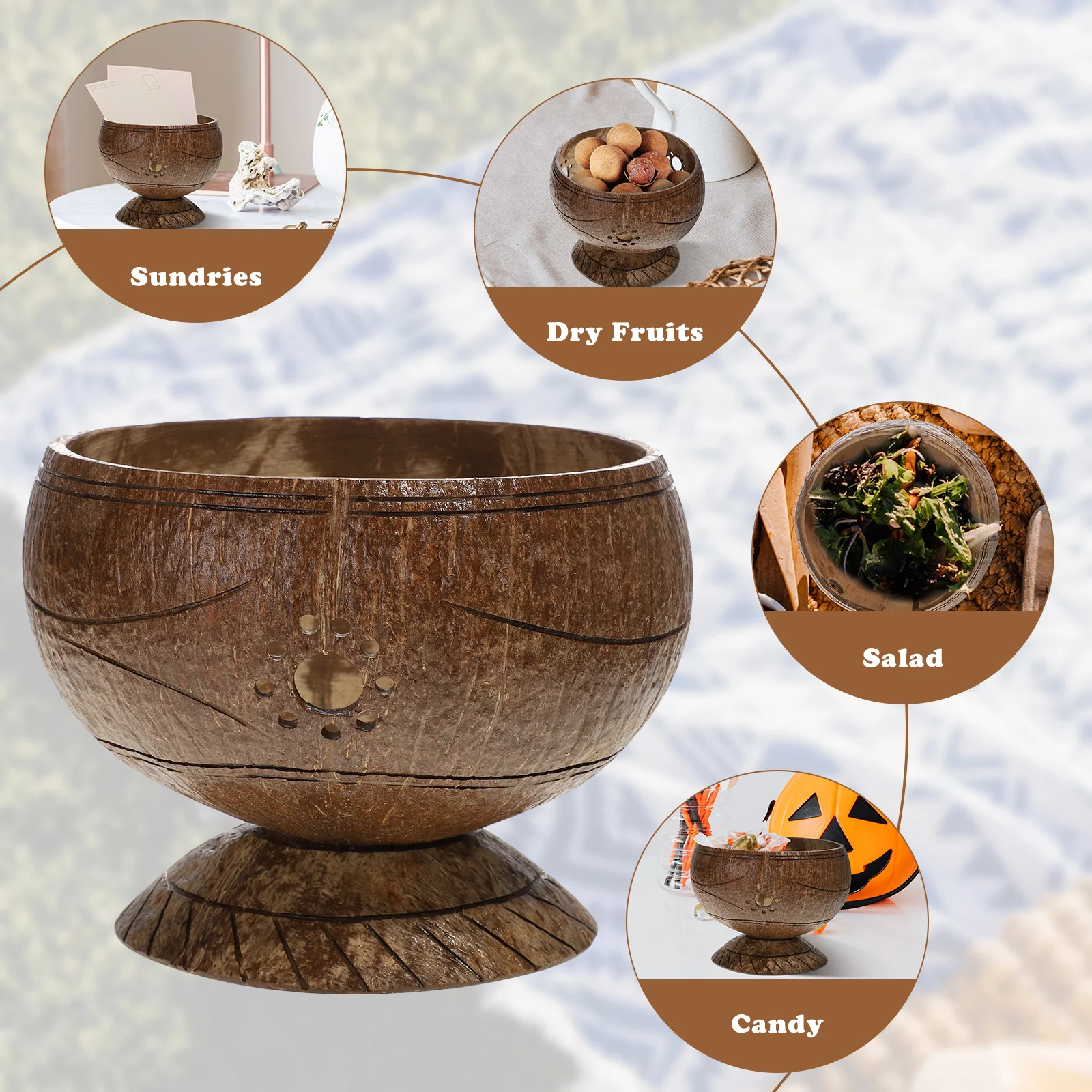 1pc Coconut Shell Bowl Natural Food Container Smooth Edges Safe For Salad Fruit Dessert Serving Kitchen Gadget Rice Bowl
1pc Coconut Shell Bowl Natural Food Container Smooth Edges Safe For Salad Fruit Dessert Serving Kitchen Gadget Rice Bowl