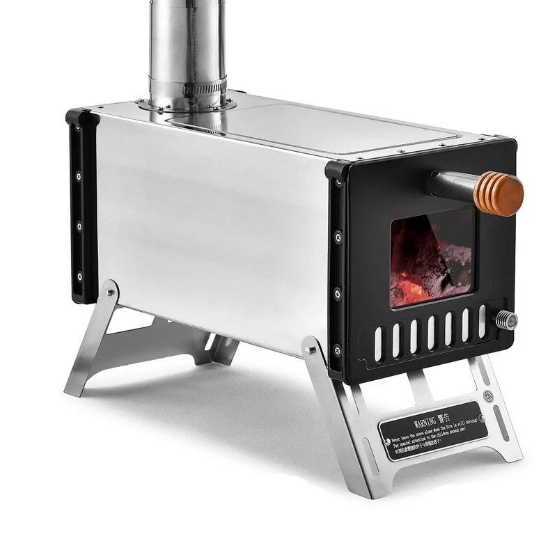 Stainless Steel Tent Wood Stove with Chimney Pipes Portable Camping Wood Burning Stove for Camping Heating Cooking
Stainless Steel Tent Wood Stove with Chimney Pipes Portable Camping Wood Burning Stove for Camping Heating Cooking
