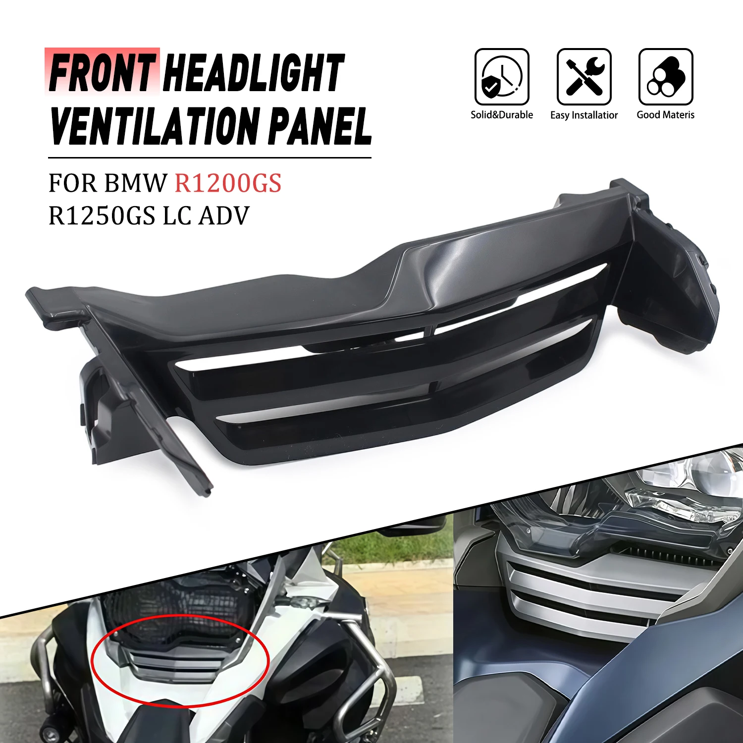 Motorcycle Front Headlight Air Vent Panel Trim Fairing Cowl Mounting Bracket For BMW R1200GS LC ADV 2014-2022 R1250GS Adventure
Motorcycle Front Headlight Air Vent Panel Trim Fairing Cowl Mounting Bracket For BMW R1200GS LC ADV 2014-2022 R1250GS Adventure