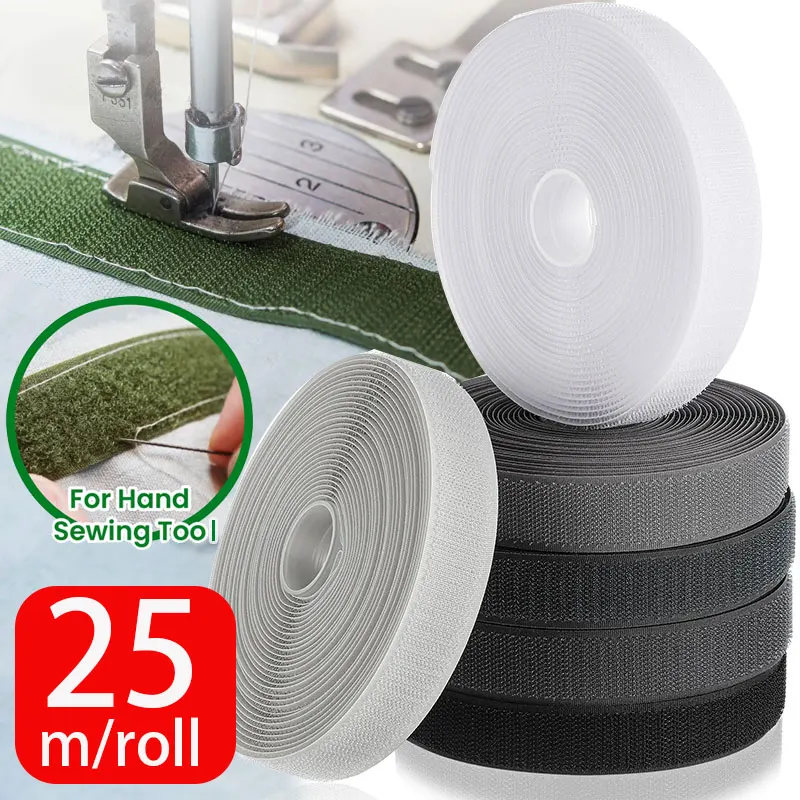 25M/Roll 20mm Sew on Hook and Loop Strips Non-Adhesive Nylon Fabric Fastener Tape For DIY Projects Clothing Sewing Accessories
25M/Roll 20mm Sew on Hook and Loop Strips Non-Adhesive Nylon Fabric Fastener Tape For DIY Projects Clothing Sewing Accessories