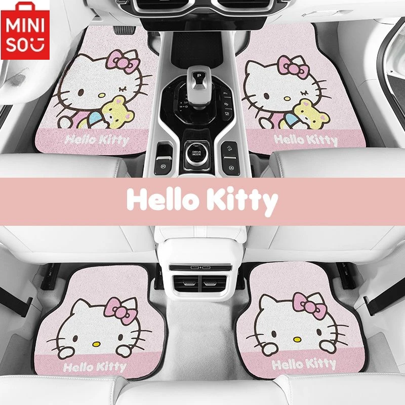 Милый автомобильный коврик для ног HelloKitty с шелковым кольцом, один предмет, универсальный нескользящий и противогрязный женский мультяшный защитный коврик для автомобильного коврика
Милый автомобильный коврик для ног HelloKitty с шелковым кольцом, один предмет, универсальный нескользящий и противогрязный женский мультяшный защитный коврик для автомобильного коврика