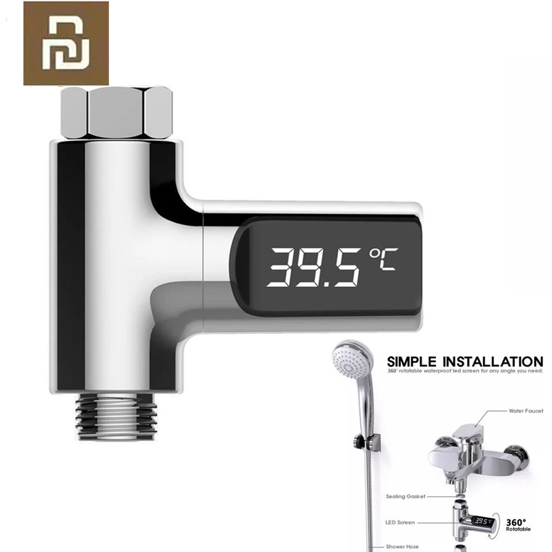 Youpin Led Display Celsius Water Temperature Meter Plastic 360 Degrees Rotation Electricity Shower Thermometer
Youpin Led Display Celsius Water Temperature Meter Plastic 360 Degrees Rotation Electricity Shower Thermometer