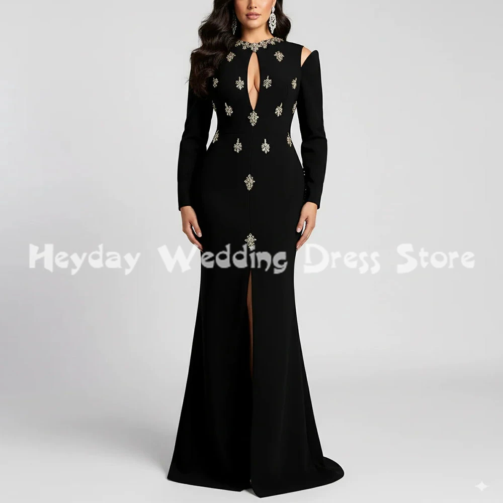 Heyday Women's Split Mermaid O-neck Beaded Evening Dresses With Long Sleeves Floor-Length Formal Elegant Party Dresses 2025
Heyday Women's Split Mermaid O-neck Beaded Evening Dresses With Long Sleeves Floor-Length Formal Elegant Party Dresses 2025