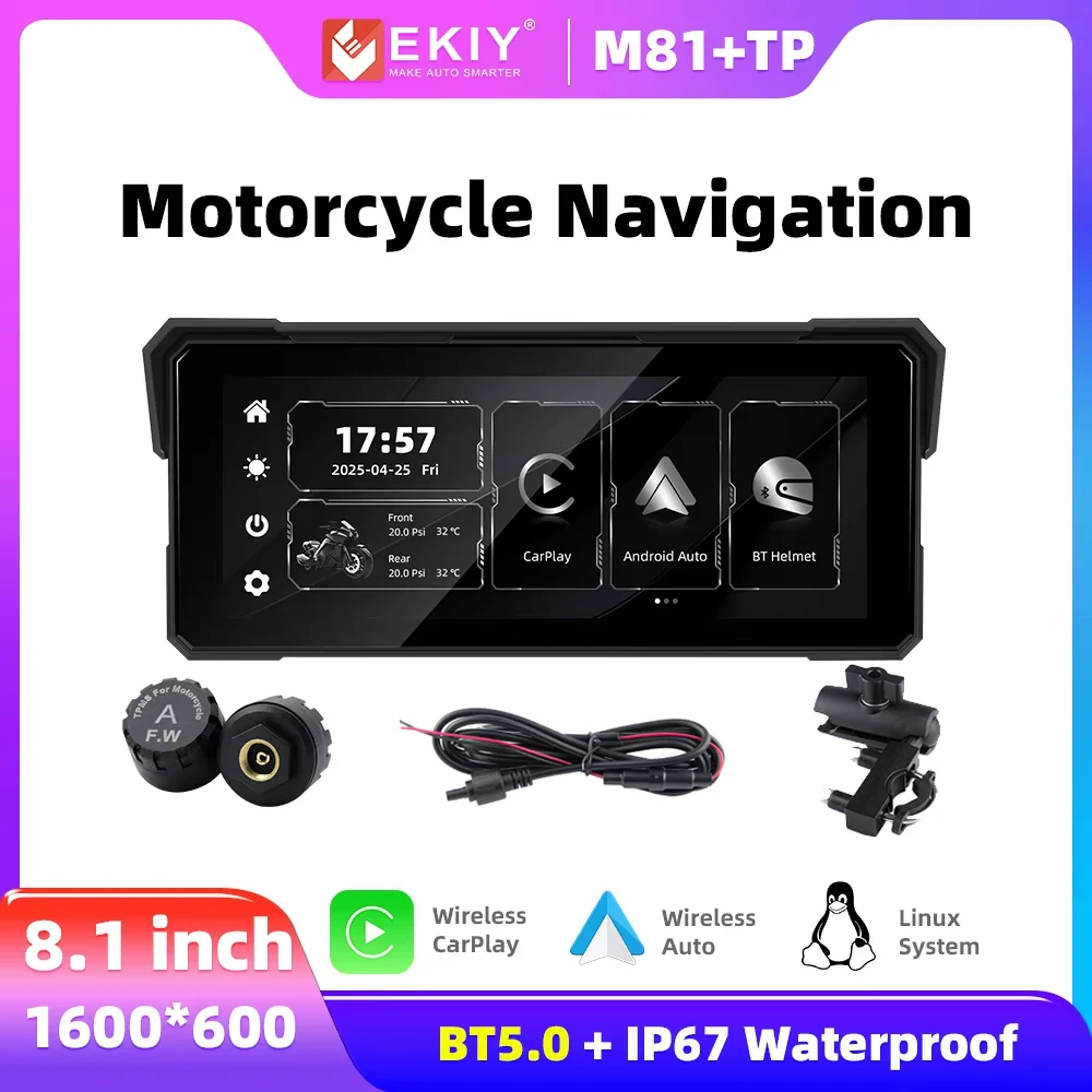 EKIY 8.1 Inch Carplay For Motorcycle GPS Navigation Display Digital Carplay Moto Wireless Android Auto CarPlay Screen
EKIY 8.1 Inch Carplay For Motorcycle GPS Navigation Display Digital Carplay Moto Wireless Android Auto CarPlay Screen