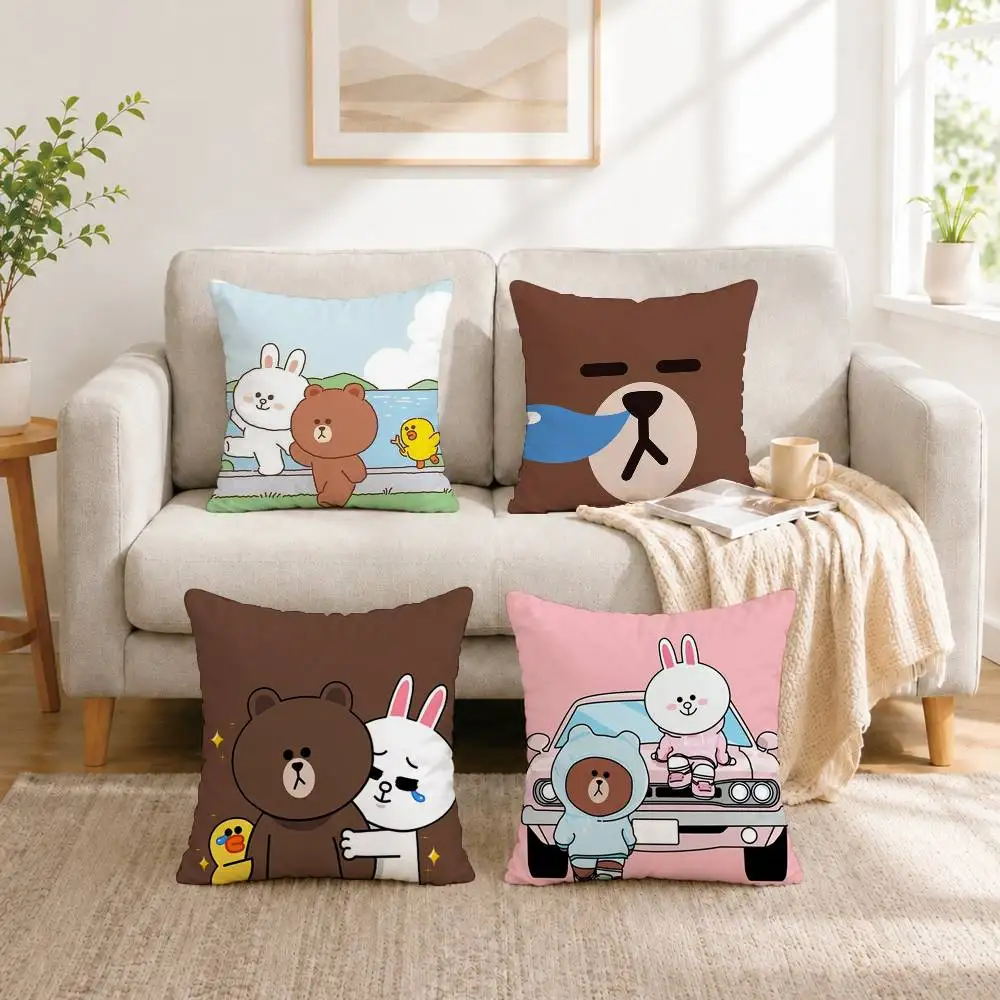 C-Cute cartoon Line FriendsS Square Double-Sided printed Pillow Case Bedroom Bedside Pillow Sofa Cushion Cover Gift
C-Cute cartoon Line FriendsS Square Double-Sided printed Pillow Case Bedroom Bedside Pillow Sofa Cushion Cover Gift