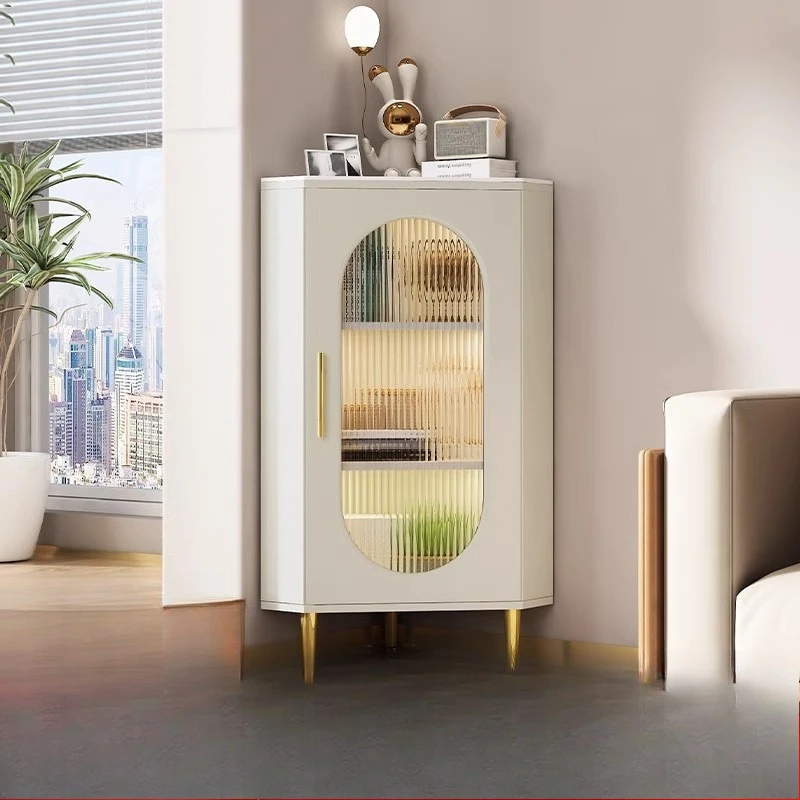 Light luxury glass shelf, storage type, side cabinet, triangular bucket cabinet, corner cabinet, living room corner decorative
Light luxury glass shelf, storage type, side cabinet, triangular bucket cabinet, corner cabinet, living room corner decorative