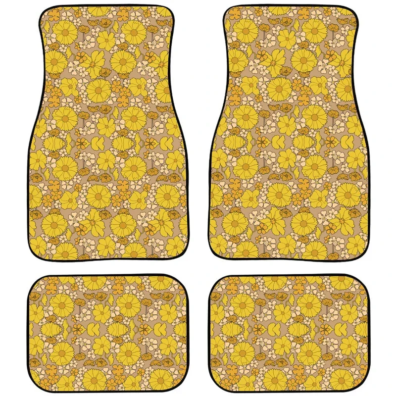 Golden Flower Design Car Full Set Front And Rear Row Non-slip Waterproof Carpet Comfortable Rubber Backing Car Foot Mat
Golden Flower Design Car Full Set Front And Rear Row Non-slip Waterproof Carpet Comfortable Rubber Backing Car Foot Mat
