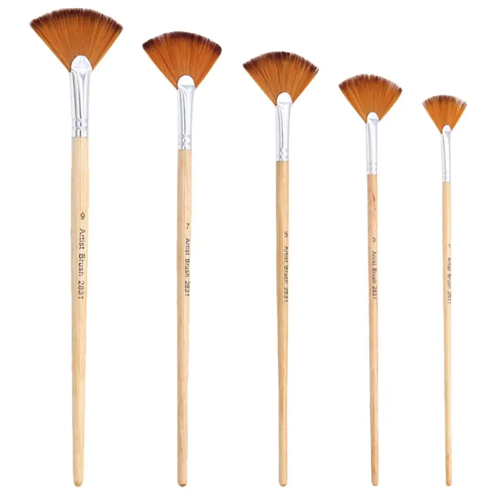 5 Pcs Painting Brush Set Ergonomic Portable Watercolor Fan Shaped Wear Resistant Bristles Daily Drawing Supplies
5 Pcs Painting Brush Set Ergonomic Portable Watercolor Fan Shaped Wear Resistant Bristles Daily Drawing Supplies