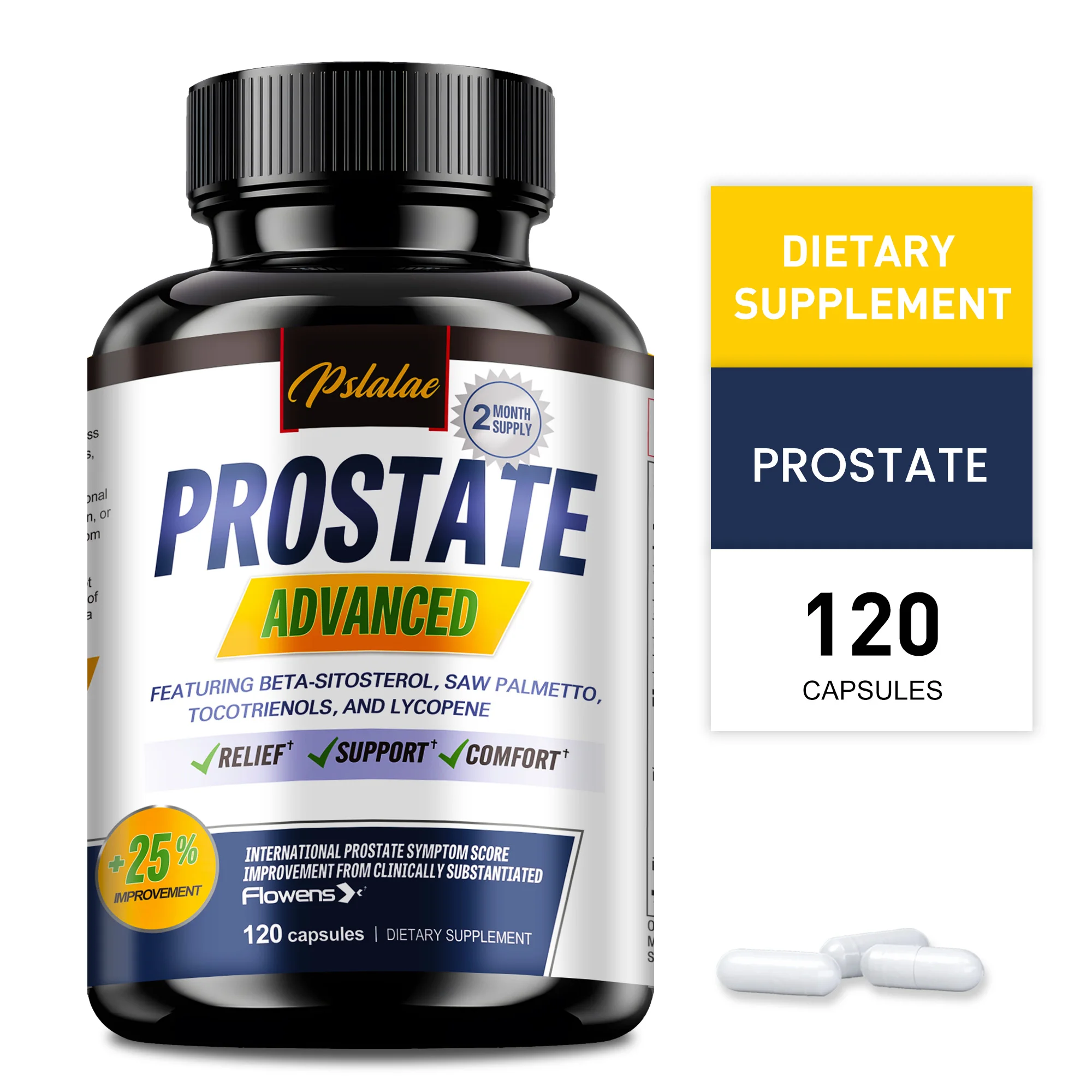 Prostate Progress Capsules - Antioxidant, Reduce Nighttime Bathroom Visits, Improve Urinary Tract Problems, Metabolism, Immunity
Prostate Progress Capsules - Antioxidant, Reduce Nighttime Bathroom Visits, Improve Urinary Tract Problems, Metabolism, Immunity
