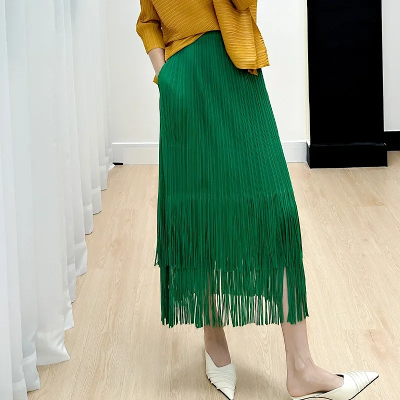 Miyake Style Comfortable, Casual, Slim, Elegant, Fashionable Pleated Tassel Skirt for Women 2024 Summer New Style
Miyake Style Comfortable, Casual, Slim, Elegant, Fashionable Pleated Tassel Skirt for Women 2024 Summer New Style