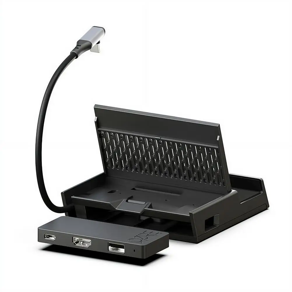Portable Console Docking Station Stand With Detachable USB C Hub Expansion Adapter For XBOX X Ally/Skull & Co. Steam Deck/ROG
Portable Console Docking Station Stand With Detachable USB C Hub Expansion Adapter For XBOX X Ally/Skull & Co. Steam Deck/ROG