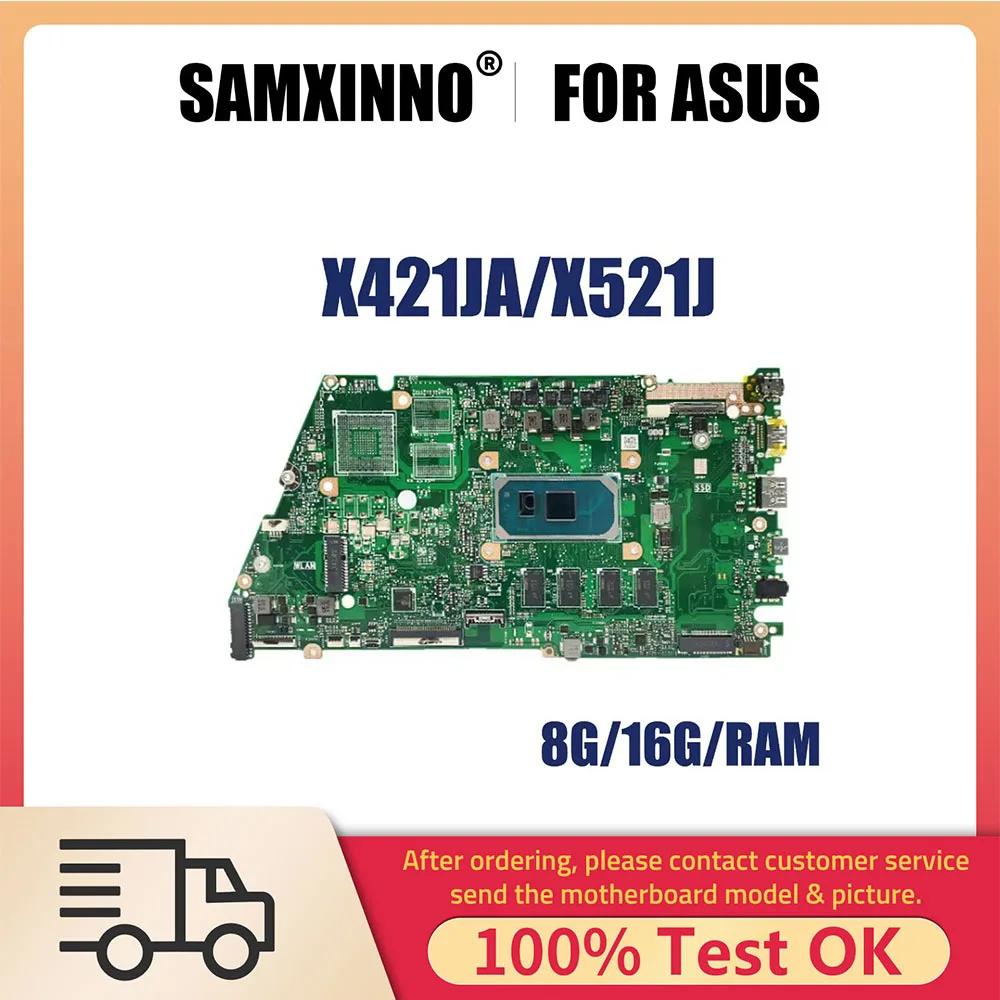 Laptop Mainboard For ASUS X421JAY X521JA X521JAY X421JPY X421JFY X421JQ X521JQ Notebook Motherboard I3 I5 I7 10th 4G 8G 16G RAM
Laptop Mainboard For ASUS X421JAY X521JA X521JAY X421JPY X421JFY X421JQ X521JQ Notebook Motherboard I3 I5 I7 10th 4G 8G 16G RAM